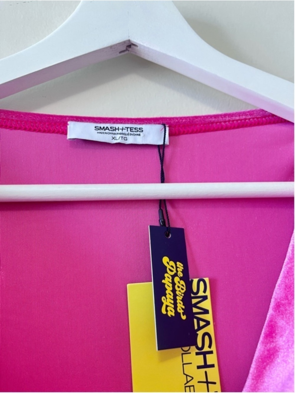 Smash + Tess x Birds Papaya Very Velvet Magenta Jumpsuit Size XL - Picture 6 of 12